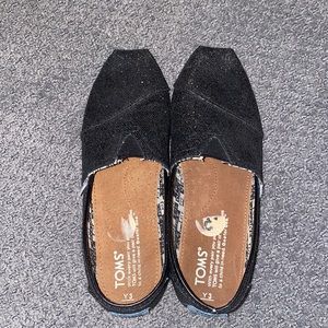 Sparkly Black Toms Shoes